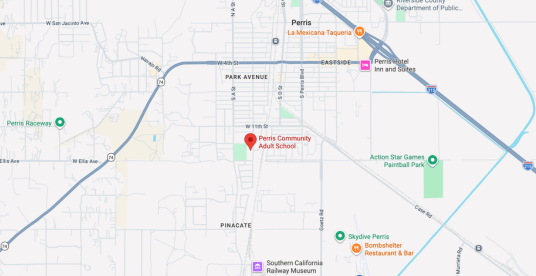 Perris, CA Map